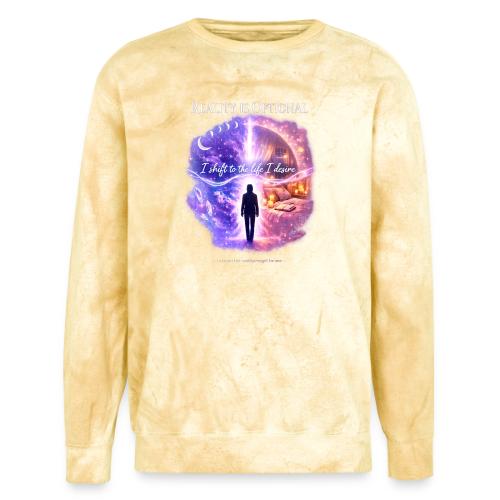 Reality Is Optional Cosmic Reality Shifting Portal - Unisex Colorblast Crewneck Sweatshirt