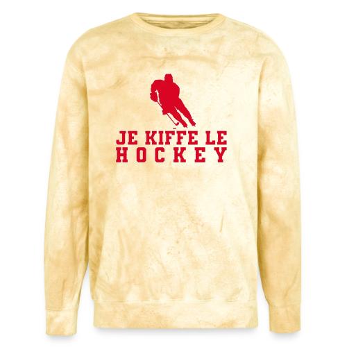 I love hockey - Unisex Colorblast Crewneck Sweatshirt