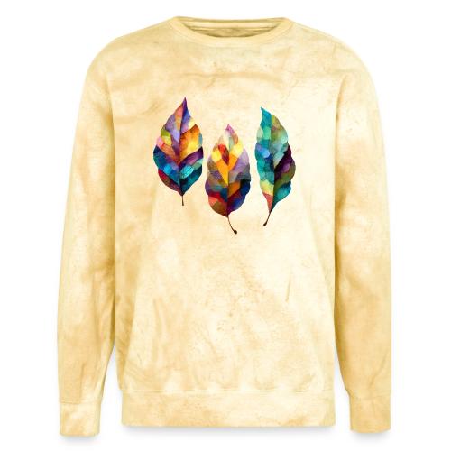 Art: Colorful Leaf Harmony - Unisex Colorblast Crewneck Sweatshirt