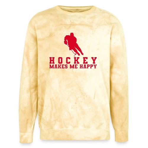 Hockey makes me happy - Unisex Colorblast Crewneck Sweatshirt