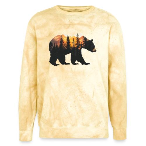 Bear: Sunset Guardian - Unisex Colorblast Crewneck Sweatshirt