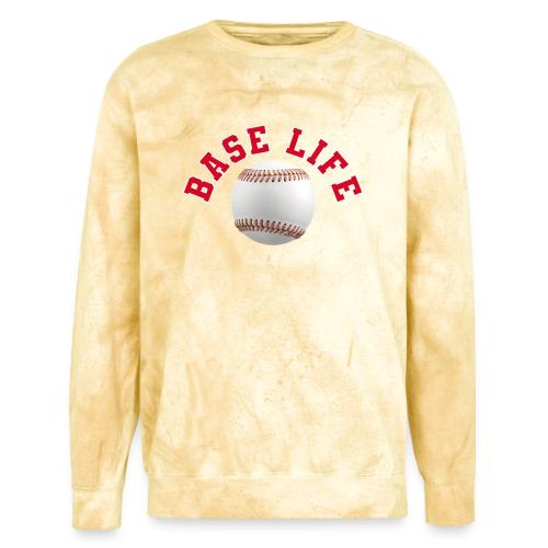 Baseball: Base Life Vibes - Unisex Colorblast Crewneck Sweatshirt