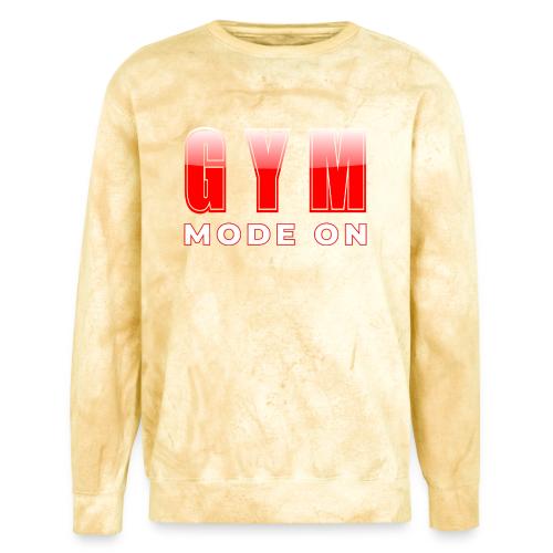 Gym Mode On Fitness Typography Design - Unisex Colorblast Crewneck Sweatshirt