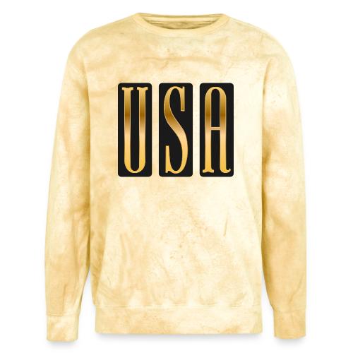 USA Gold Monolith - Unisex Colorblast Crewneck Sweatshirt
