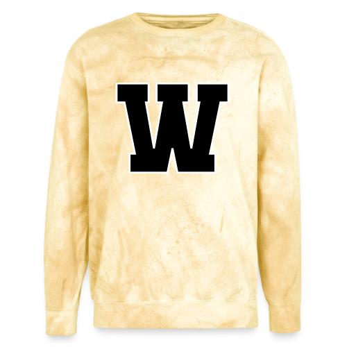 Varsity Letter W Collegiate Font Design - Unisex Colorblast Crewneck Sweatshirt