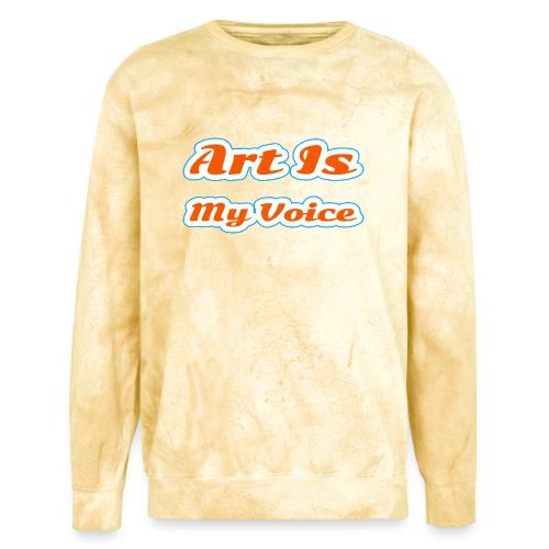 Art Is My Voice — Express Yourself Script - Unisex Colorblast Crewneck Sweatshirt