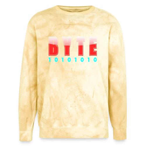 BYTE Binary Code Design - Unisex Colorblast Crewneck Sweatshirt
