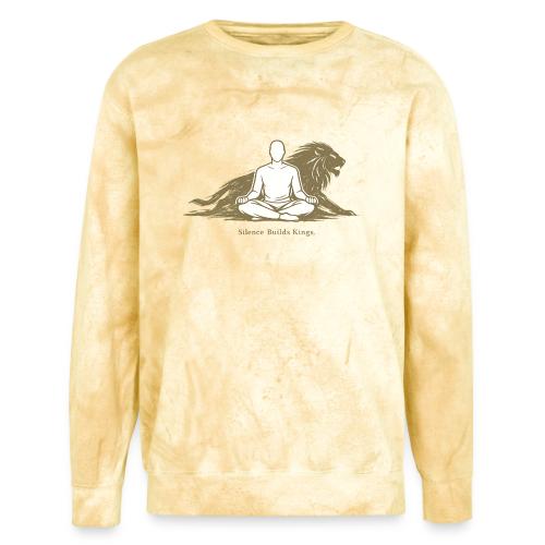 Silence Builds Kings Meditation Lion - Unisex Colorblast Crewneck Sweatshirt