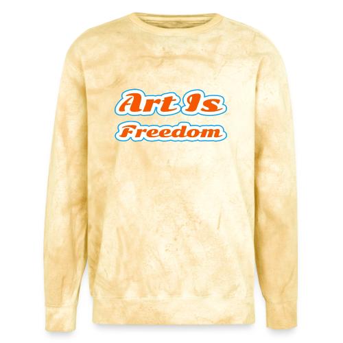 Art Is Freedom — Creative Expression Script - Unisex Colorblast Crewneck Sweatshirt