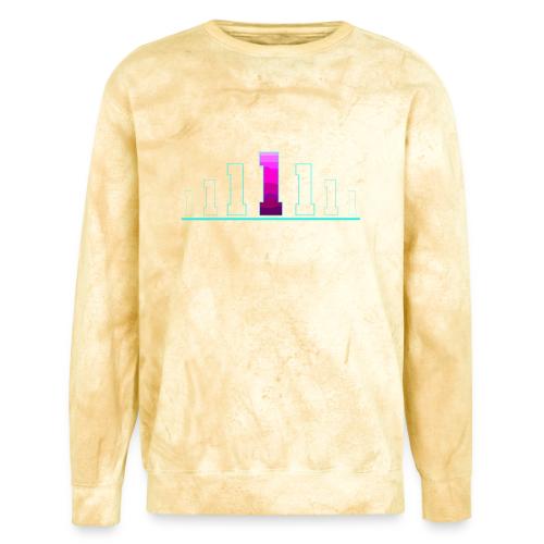 Number 1 in Magenta: Varsity Font - Unisex Colorblast Crewneck Sweatshirt