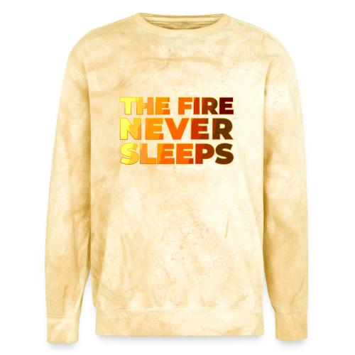 The fire never sleeps - Unisex Colorblast Crewneck Sweatshirt