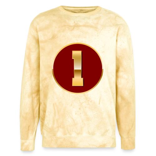 Number 1 in Gold Varsity Font - Unisex Colorblast Crewneck Sweatshirt