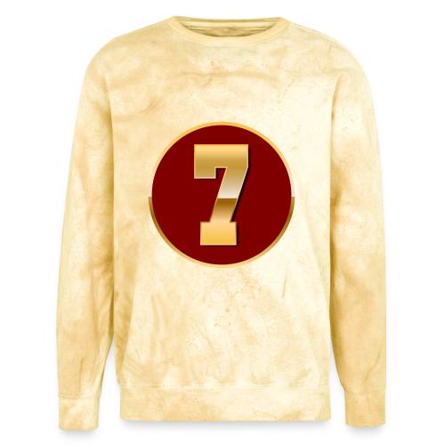 Number 7 in Gold Varsity Font - Unisex Colorblast Crewneck Sweatshirt