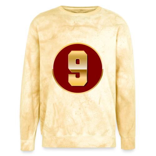 Number 9 in Gold Varsity Font - Unisex Colorblast Crewneck Sweatshirt