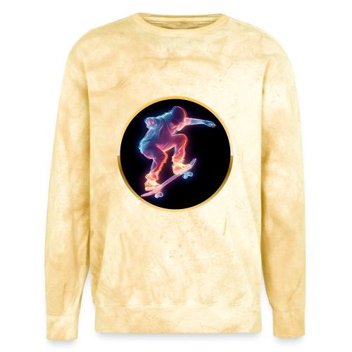 Skateboarding: Neon Skate Orbit - Unisex Colorblast Crewneck Sweatshirt