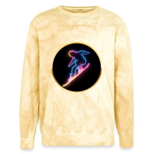 Snowboarding: Neon Snow Drift - Unisex Colorblast Crewneck Sweatshirt