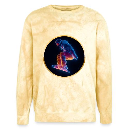 Snowboarding: Arctic Neon Leap - Unisex Colorblast Crewneck Sweatshirt
