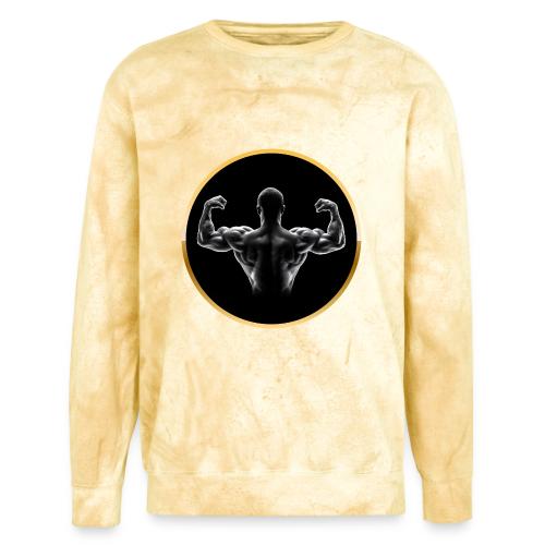 Bodybuilding: Golden Back Power - Unisex Colorblast Crewneck Sweatshirt