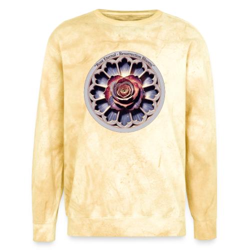Easter Rose Resurrection T Shirt, Spring Gift - Unisex Colorblast Crewneck Sweatshirt