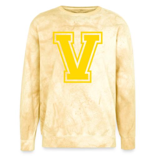 Letter V – Capital Athletic Alphabet Monogram - Unisex Colorblast Crewneck Sweatshirt
