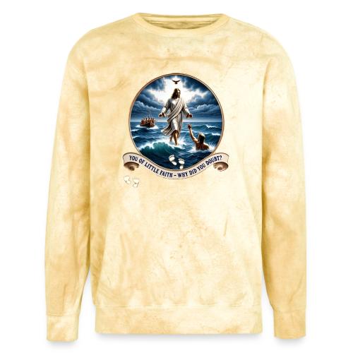 Walking On Water Faith T Shirt, Christian Miracle - Unisex Colorblast Crewneck Sweatshirt