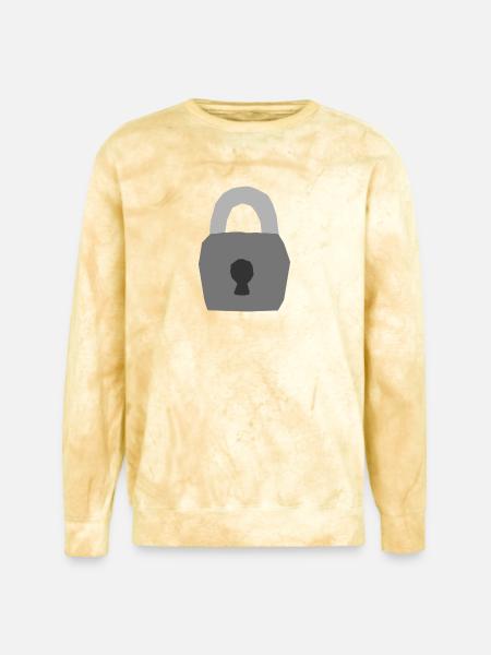 Lock - Unisex Colorblast Crewneck Sweatshirt - citrine