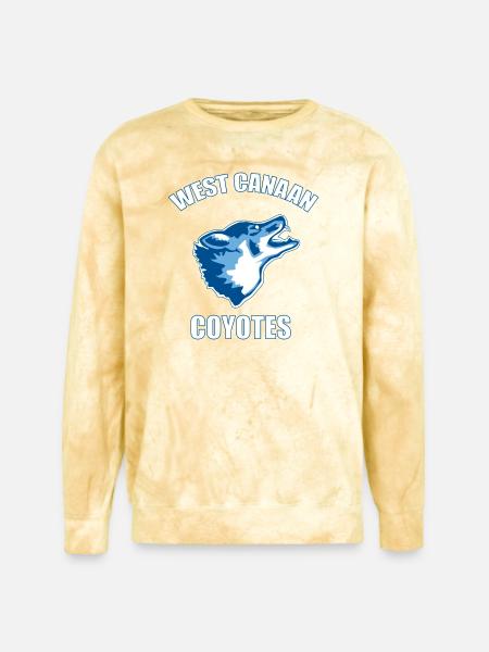 West Canaan Coyotes - Unisex Colorblast Crewneck Sweatshirt - citrine