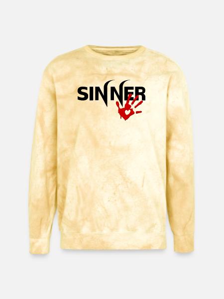 Sinner - Unisex Colorblast Crewneck Sweatshirt - citrine