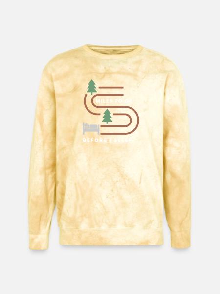 MILES TO GO BEFORE I SLEEP - Unisex Colorblast Crewneck Sweatshirt - citrine
