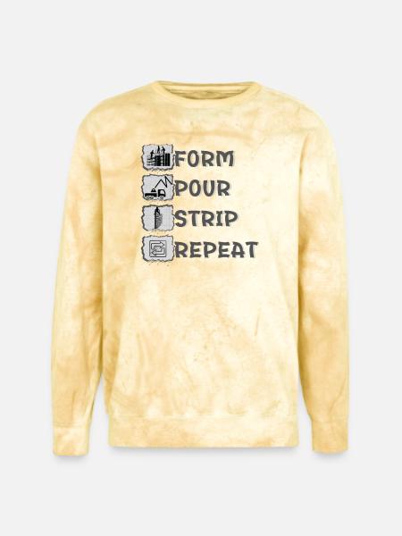 Form Pour Strip Repeat - Unisex Colorblast Crewneck Sweatshirt - citrine