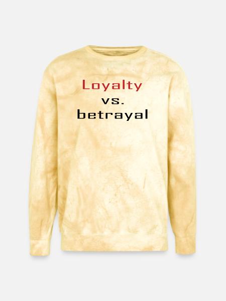 Loyalty vs. Betrayal - Unisex Colorblast Crewneck Sweatshirt - citrine