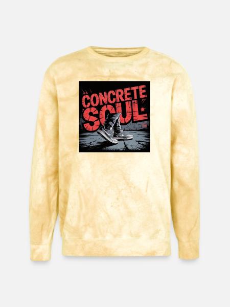 Concrete Soul Street Art Design - Unisex Colorblast Crewneck Sweatshirt - citrine