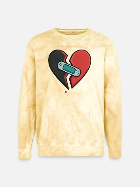 Mended Broken Heart - Unisex Colorblast Crewneck Sweatshirt - citrine