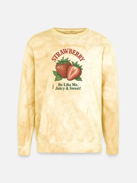 Sweet Like Strawberry - Unisex Colorblast Crewneck Sweatshirt - citrine