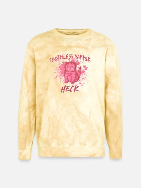 Grumpy Cat Vaper Motivational Design - Unisex Colorblast Crewneck Sweatshirt - citrine