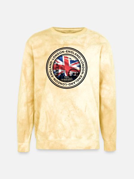 Union Jack London Skyline - Unisex Colorblast Crewneck Sweatshirt - citrine