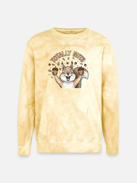 Totaly nuts - Unisex Colorblast Crewneck Sweatshirt - citrine