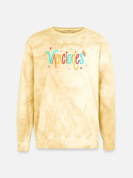 Vacaciones Rainbow Handletter - Unisex Colorblast Crewneck Sweatshirt - citrine