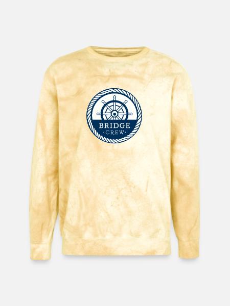 Bridge Crew Nautical Command Badge - Unisex Colorblast Crewneck Sweatshirt - citrine