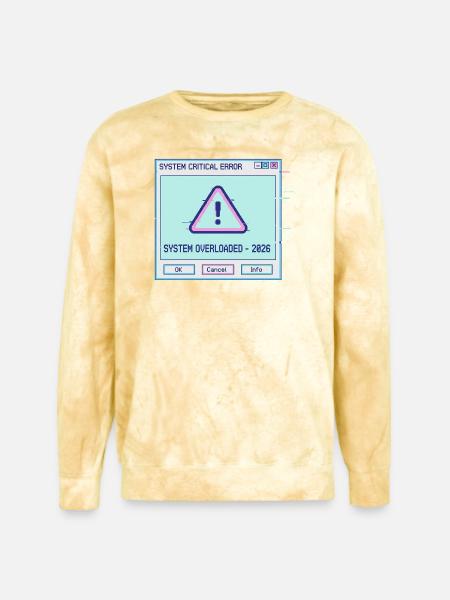 Glitchy System Overload 2026 - Unisex Colorblast Crewneck Sweatshirt - citrine