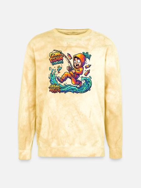 Urban Angler Neon Splash - Unisex Colorblast Crewneck Sweatshirt - citrine