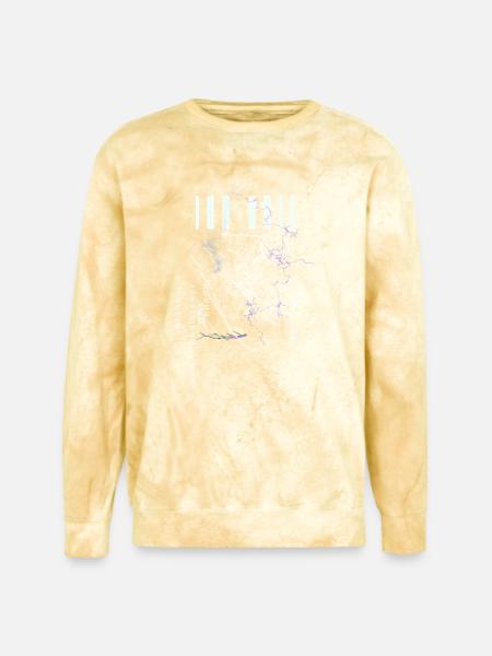 Neon Lightning Skeleton Circuit - Unisex Colorblast Crewneck Sweatshirt - citrine