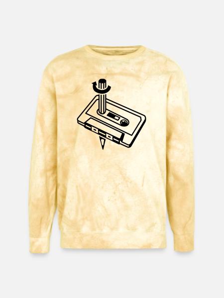 Unique Cassette Mixtape Relationship - Unisex Colorblast Crewneck Sweatshirt - citrine