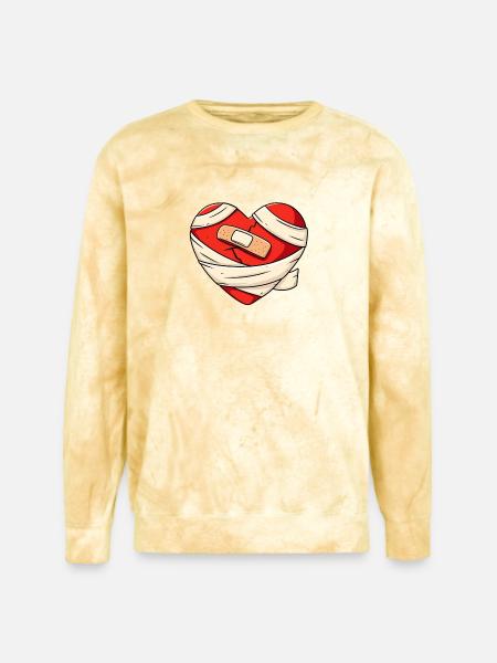 Healing Heart - Unisex Colorblast Crewneck Sweatshirt - citrine