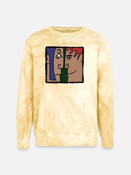 Face to face - Unisex Colorblast Crewneck Sweatshirt - citrine