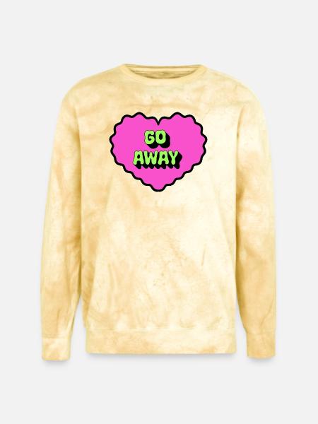 Go Away - Unisex Colorblast Crewneck Sweatshirt - citrine