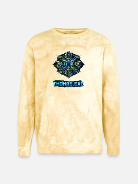 Neon Circuit Emblem - Unisex Colorblast Crewneck Sweatshirt - citrine