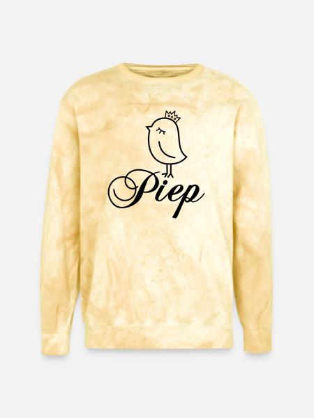 Sparrow With Crown “Piep” - Unisex Colorblast Crewneck Sweatshirt - citrine