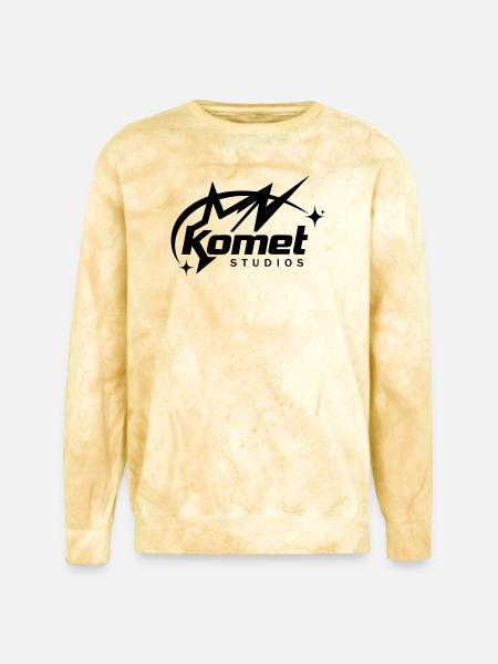 Komet Studios Star Logo - Unisex Colorblast Crewneck Sweatshirt - citrine