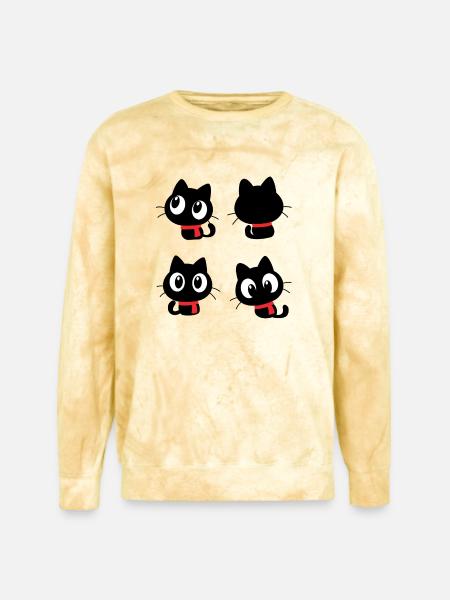 Noir Eyes Quartet - Unisex Colorblast Crewneck Sweatshirt - citrine